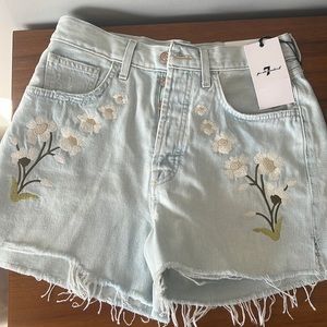 7 for All Mankind Easy Ruby shorts